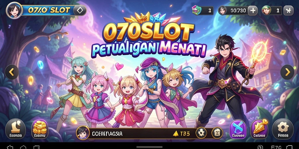 Tampilan menawan dari gameplay Anime di 070SLOT.