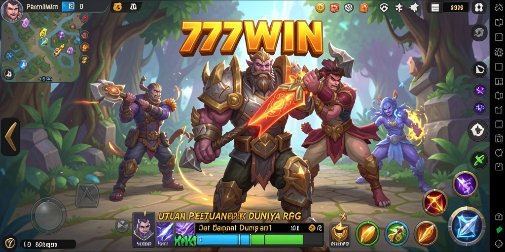 Screenshot gameplay 777WIN yang menunjukkan pertarungan epik.