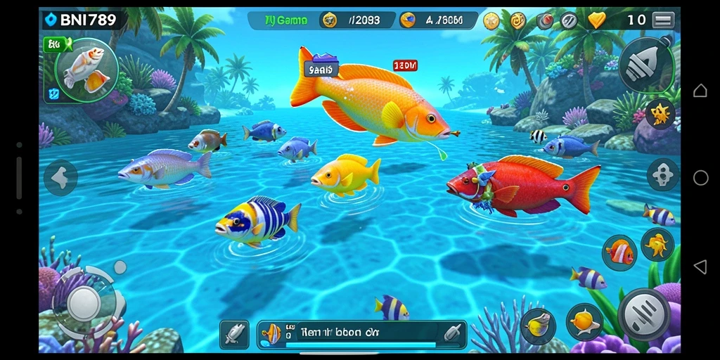 Tampilan gameplay seru BNI789 saat bermain Tembak Ikan.