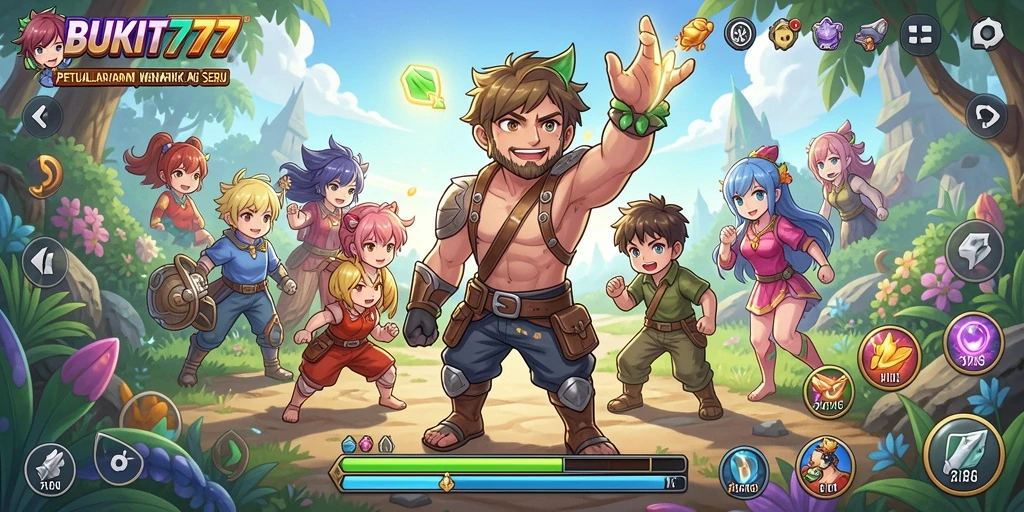 Tampilan gameplay di BUKIT777 yang seru dan dinamis.