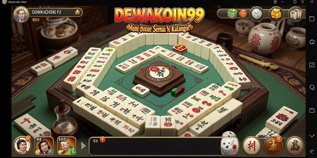 Screenshot DEWAKOIN99 menampilkan gameplay Mahjong yang menarik dan menantang.