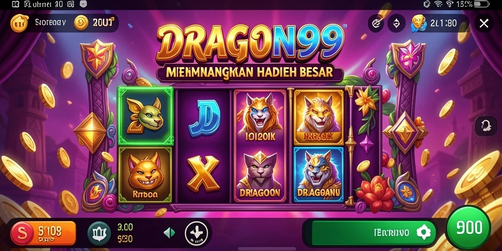 Screenshot gameplay DRAGON99 dengan tema slot yang menarik.