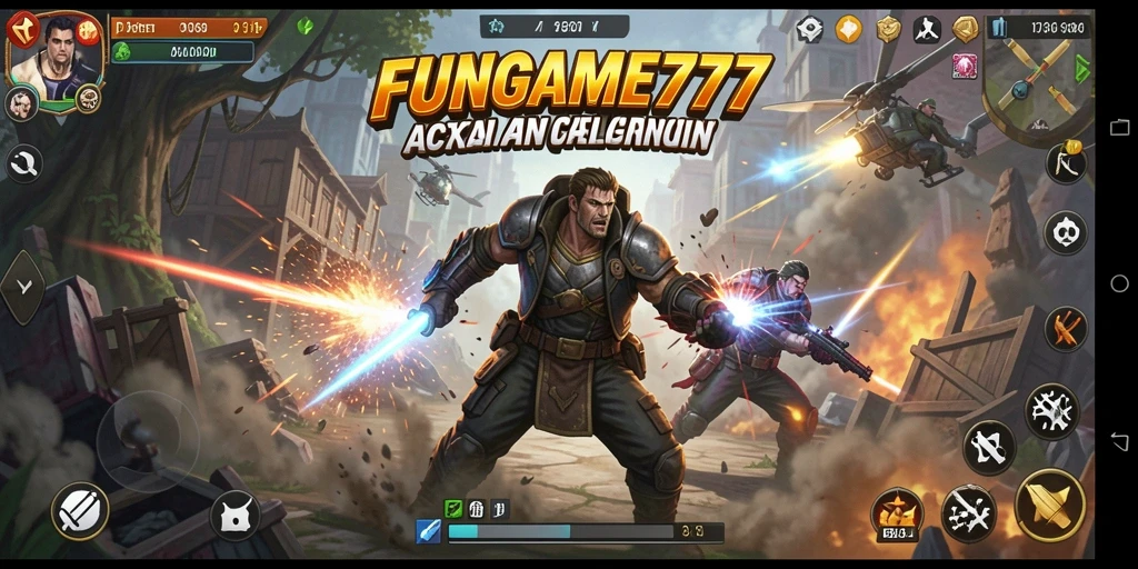 Tampilan gameplay yang mendebarkan di FUNGAME777.