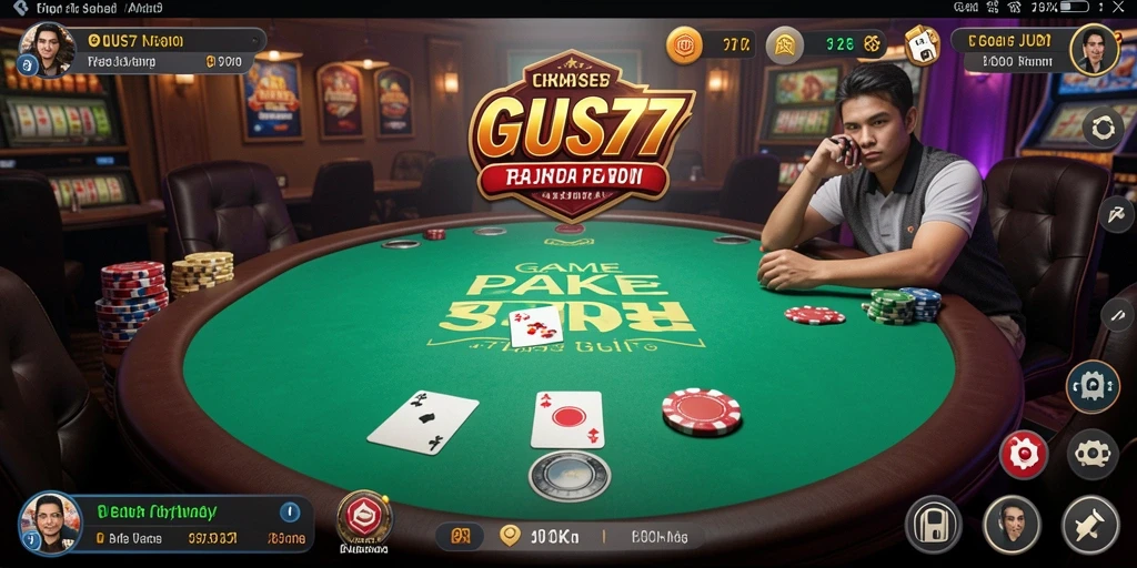Tampilan gameplay GUS77 yang seru dan mengasyikkan dalam bermain Poker.