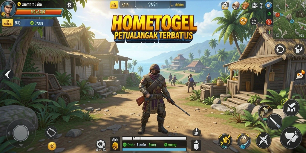 Menampilkan pemandangan indah dalam gameplay Open World HOMETOGEL.
