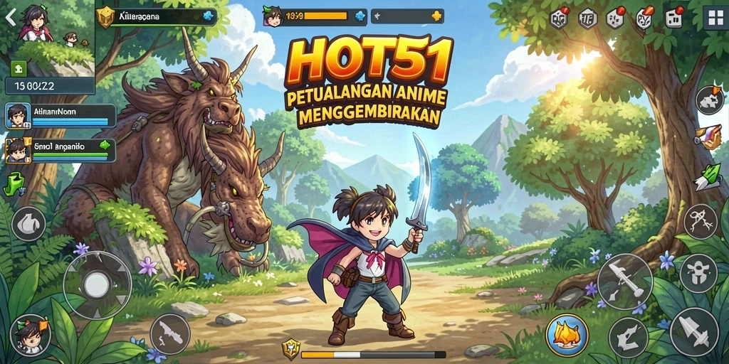 Tangkapan layar HOT51 menampilkan aksi seru dalam dunia Anime yang penuh warna.