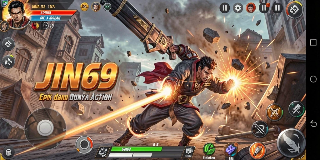 Tampilan gameplay JIN69 yang penuh aksi dan seru.