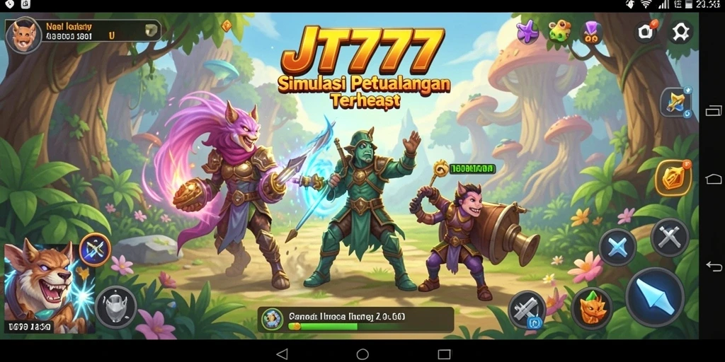 Tampilan utama JT777 menunjukkan gameplay interaktif yang memukau.