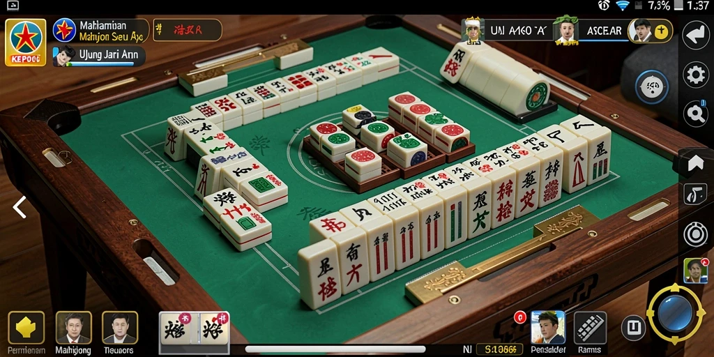 Screenshot gameplay KEPO66 yang menampilkan pencocokan ubin Mahjong.