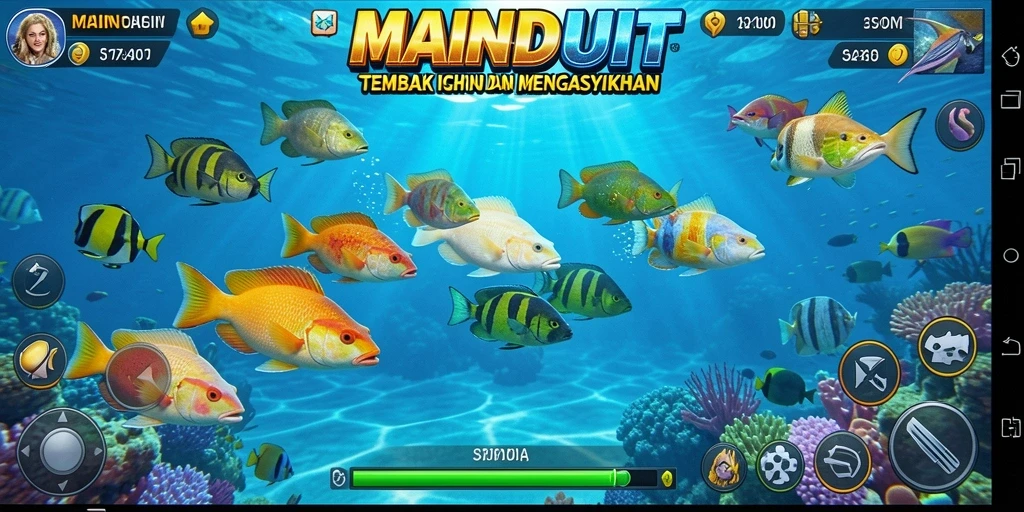 Tampilan gameplay Tembak Ikan yang seru dan menantang.