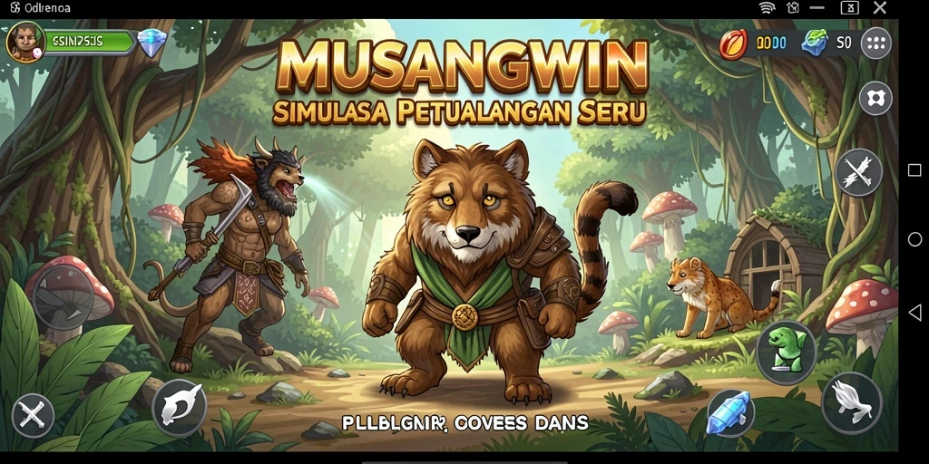 Tampilan gameplay MUSANGWIN menampilkan petualangan seru menjadi musang.