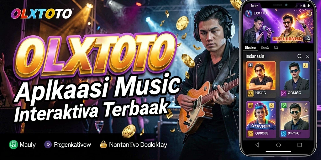 Tampilan screenshot OLXTOTO menampilkan antarmuka interaktif yang menarik untuk mendengarkan musik.