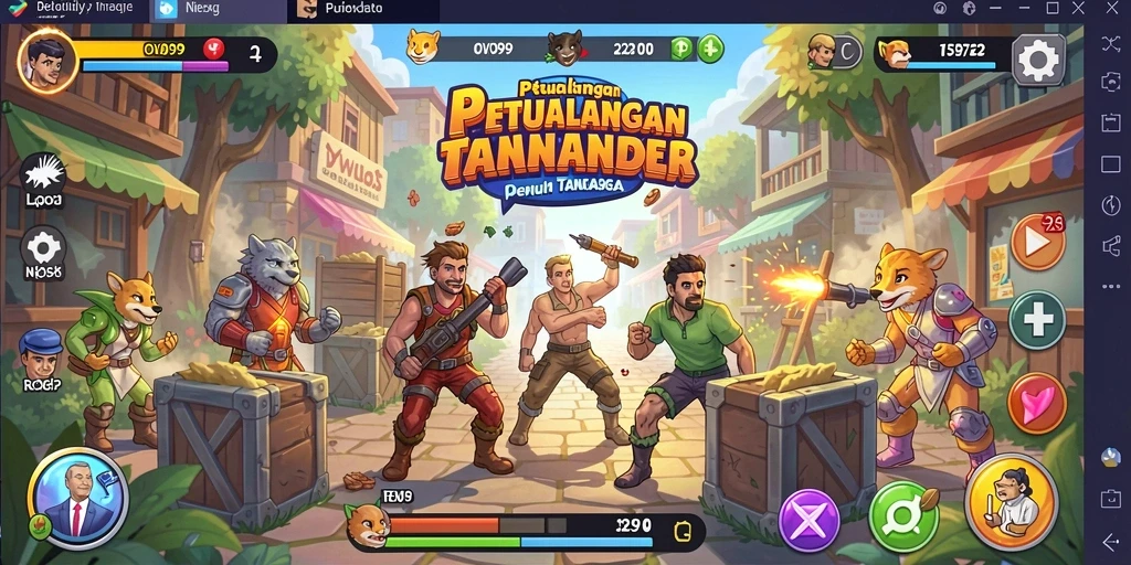 Tampilan gameplay seru di OVO99 dengan rintangan yang beragam.