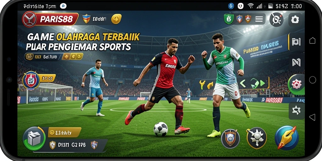 Tangkapan layar utama PARIS88 menampilkan aksi seru gameplay olahraga.