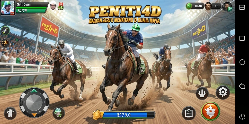 Tampilan utama gameplay PENITI4D yang mendebarkan dan seru.
