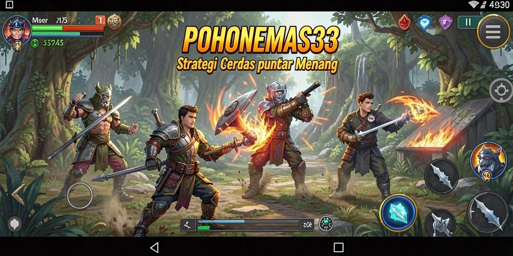 Tangkapan layar utama dari gameplay POHONEMAS33 yang menunjukkan aksi strategis.