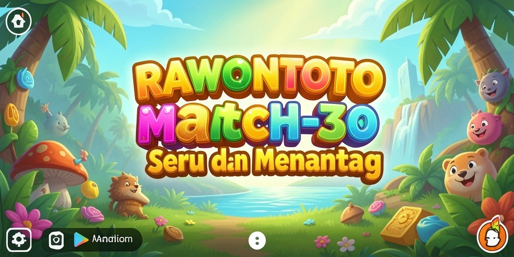 Gameplay RAWONTOTO yang seru dan penuh warna di level menantang.