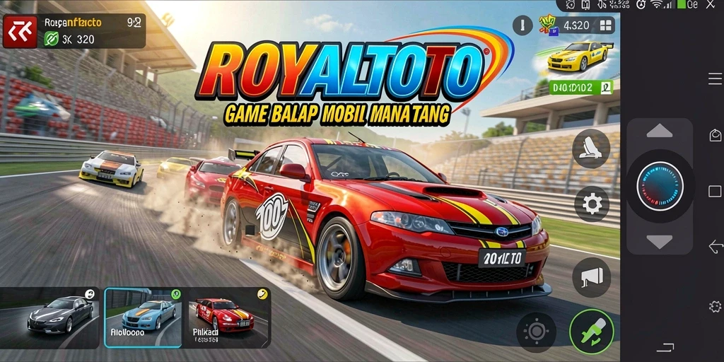 Tampilan gameplay menarik dari balapan seru di ROYALTOTO.