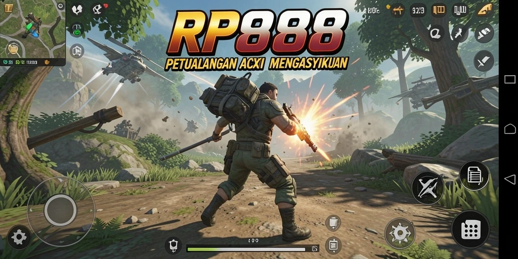 Tampilan mendebarkan dari gameplay RP888 yang intens.