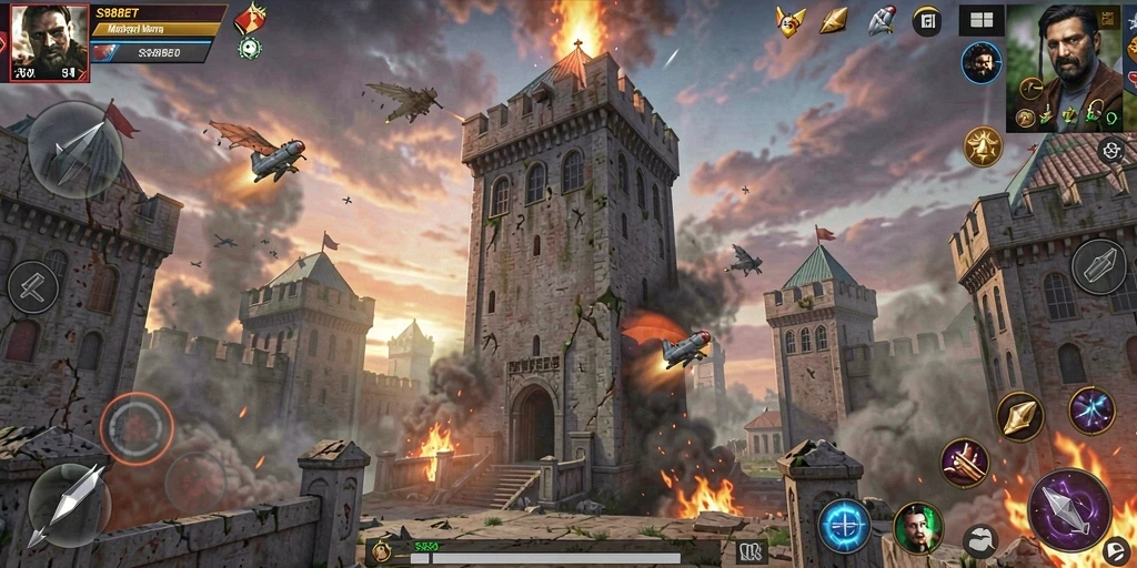 Menampilkan aksi pertahanan menara yang intens di SS88BET.