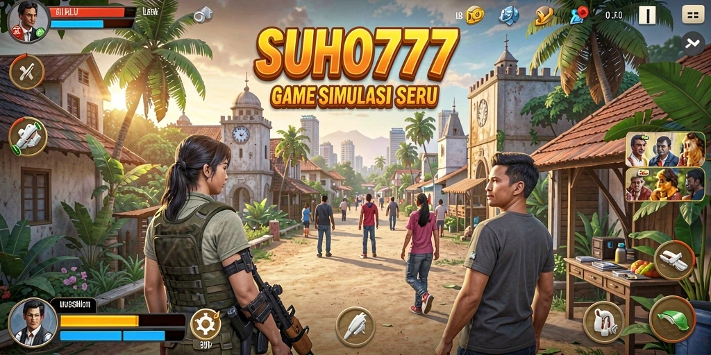 Tampilan gameplay menarik dari SUHU777 yang menggambarkan kehidupan sehari-hari.