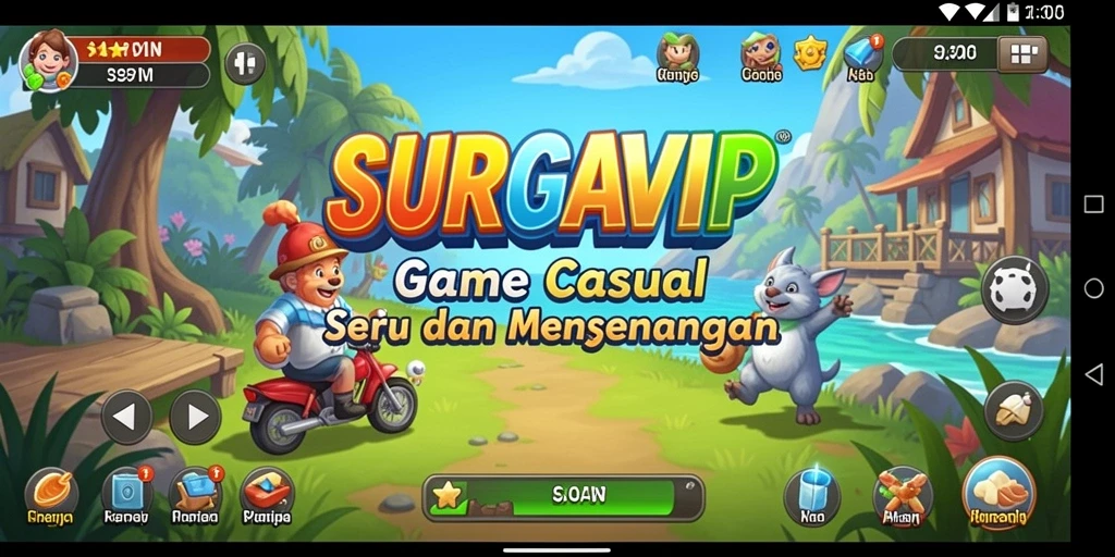 Tampilan gameplay seru di SURGAVIP dengan berbagai tantangan menarik.