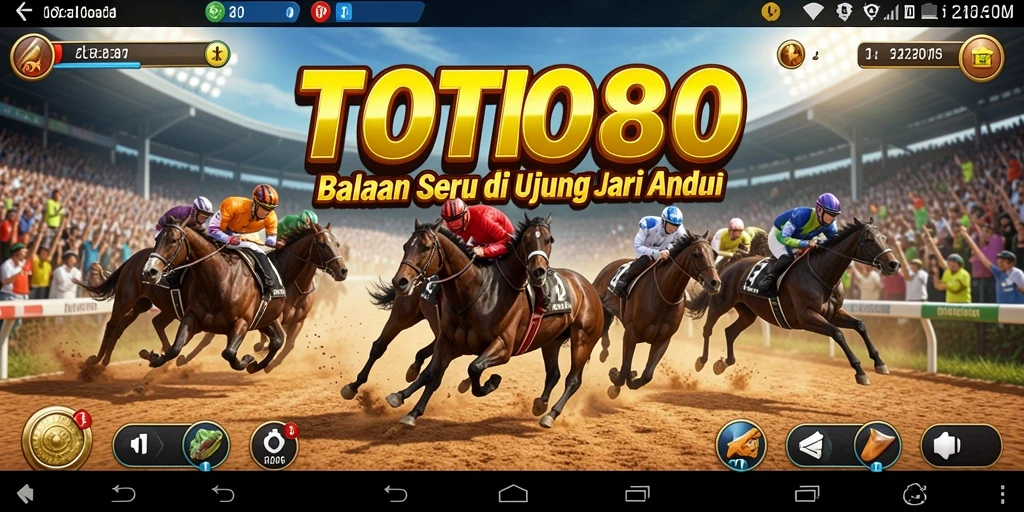 Screenshot dari gameplay seru TOTO80 menampilkan aksi balapan mendebarkan.