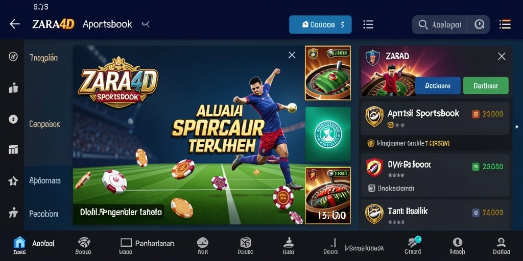 Tampilan gameplay <strong>ZARA4D</strong> saat melakukan taruhan olahraga secara langsung.