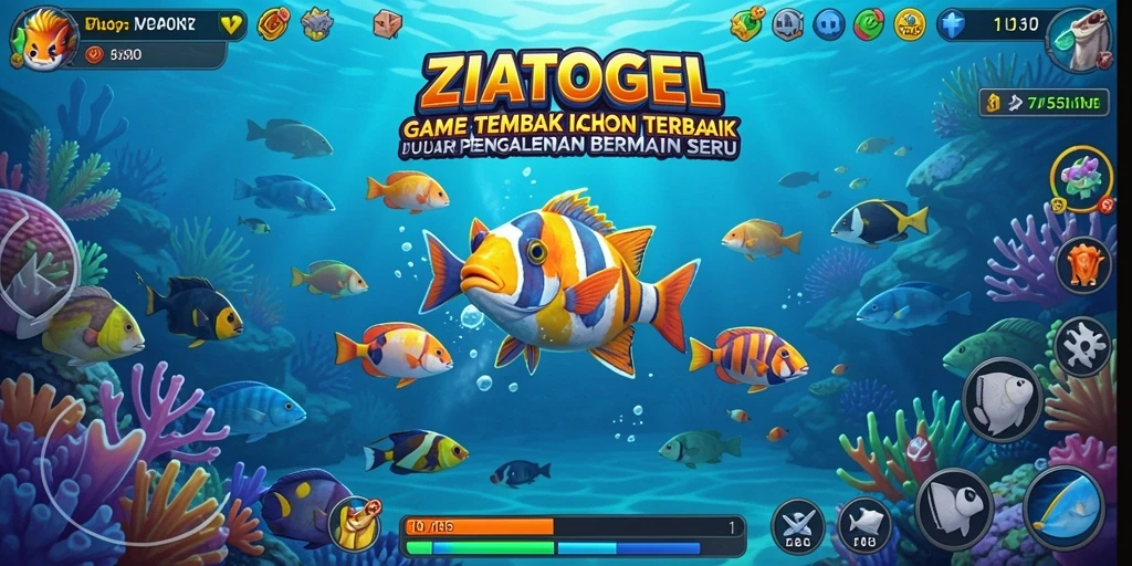 Tampilan menarik dari gameplay Tembak Ikan ZIATOGEL.